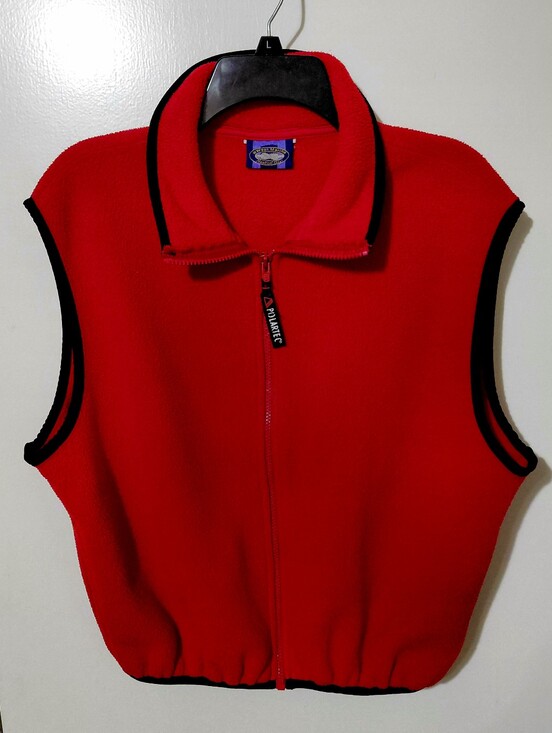 West Marine Jackets & Blazers - Womens Large Petite Polartek Red Fleece Made In USA Great Condition Many Pockets